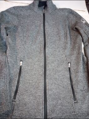 Spyder Men's Gray Full-Zip Knit Jacket Size Medium